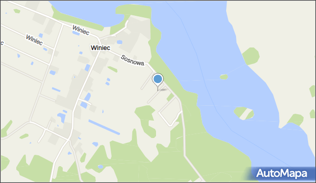 Winiec, Leśna, mapa Winiec