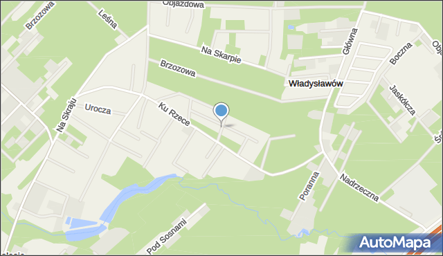 Władysławów gmina Żabia Wola, Leśna, mapa Władysławów gmina Żabia Wola
