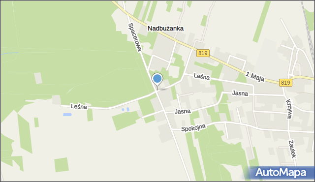 Wola Uhruska, Leśna, mapa Wola Uhruska