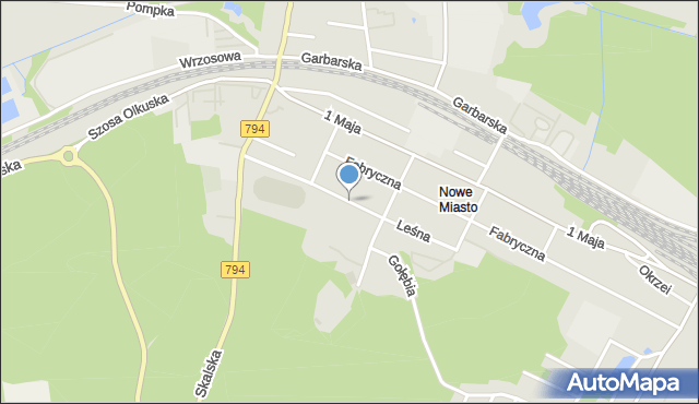 Wolbrom, Leśna, mapa Wolbrom