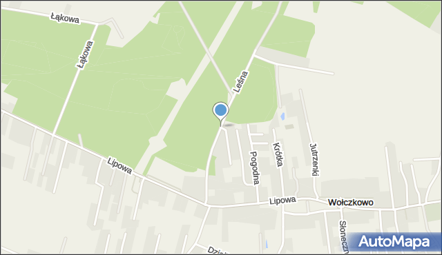 Wołczkowo, Leśna, mapa Wołczkowo