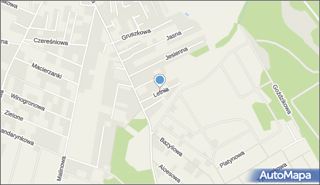 Wołczkowo, Letnia, mapa Wołczkowo