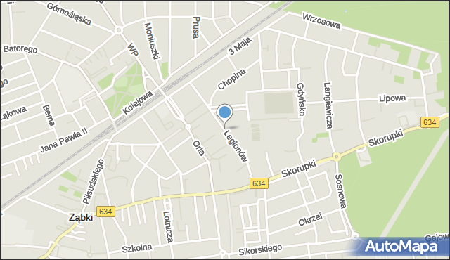 Ząbki powiat wołomiński, Legionów, mapa Ząbki powiat wołomiński