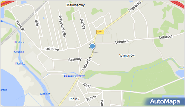 Zabrze, Legnicka, mapa Zabrza