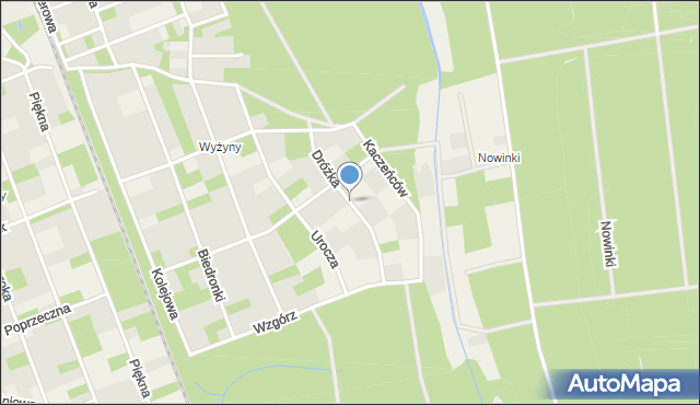 Zalesie Górne, Leśna Dróżka, mapa Zalesie Górne