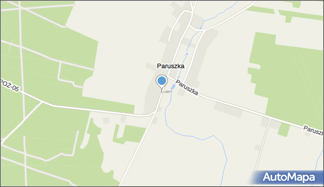 Złotów, Leśnictwo Paruszka, mapa Złotów