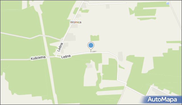 Zrębice, Leśna, mapa Zrębice