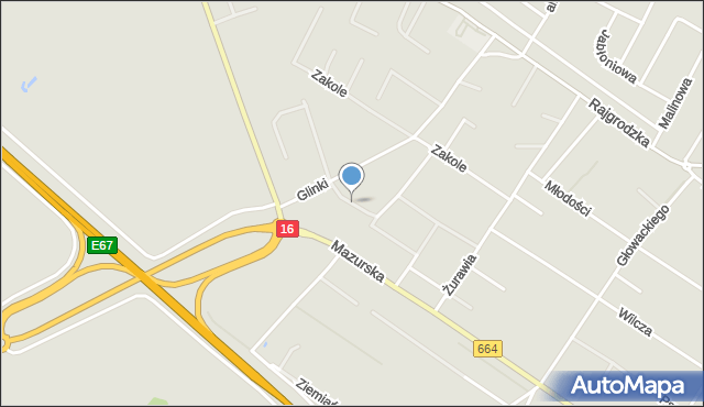 Augustów, Lisia, mapa Augustów