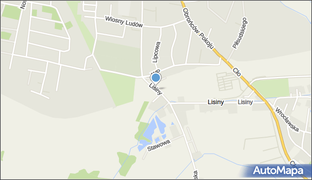 Baranów powiat kępiński, Lisiny, mapa Baranów powiat kępiński