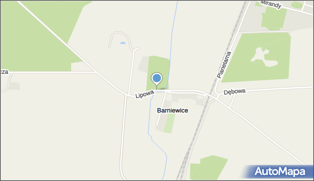 Barniewice, Lipowa, mapa Barniewice
