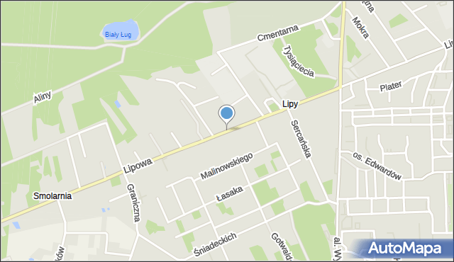 Bełchatów, Lipowa, mapa Bełchatów