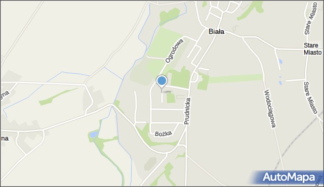 Biała powiat prudnicki, Liczbańskiego Alfreda, mapa Biała powiat prudnicki