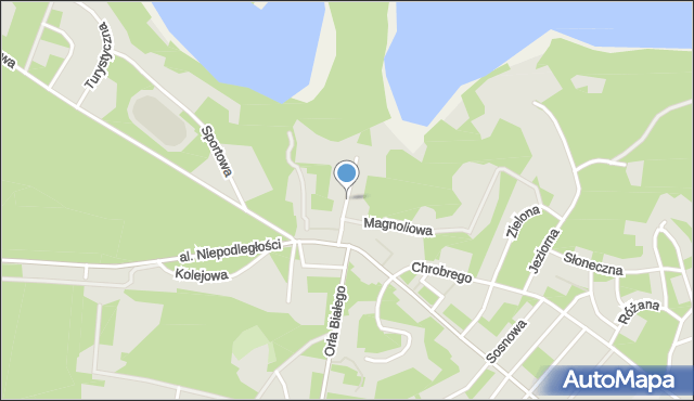 Borne Sulinowo, Lipowa, mapa Borne Sulinowo