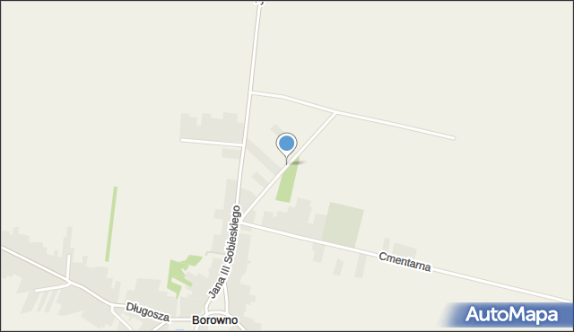Borowno, Lipowa, mapa Borowno