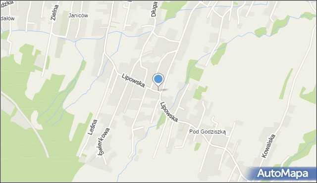 Buczkowice, Lipowska, mapa Buczkowice