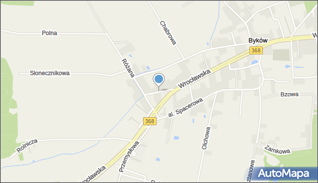 Byków, Liliowa, mapa Byków