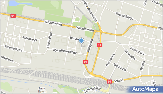 Bytom, Ligęzy Józefa, mapa Bytomia