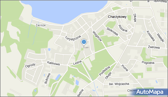 Charzykowy, Lipowa, mapa Charzykowy