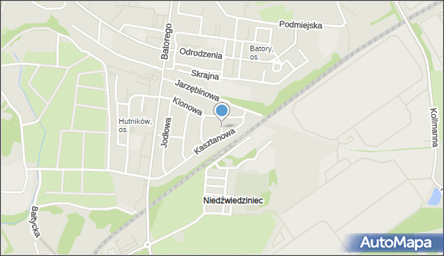 Chorzów, Lipowa, mapa Chorzów