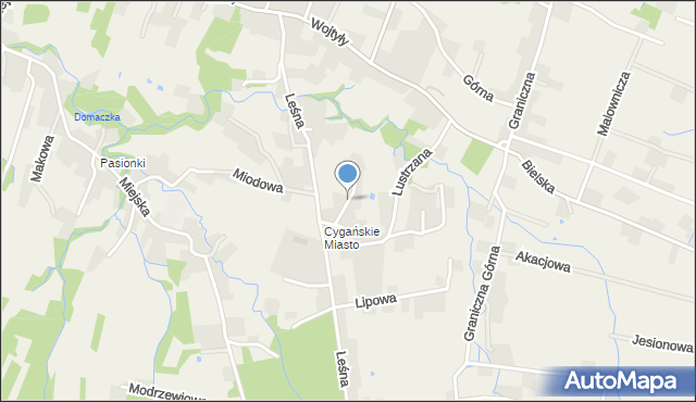 Czaniec, Liliowa, mapa Czaniec