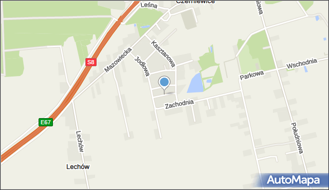 Czerniewice powiat tomaszowski, Lipowa, mapa Czerniewice powiat tomaszowski