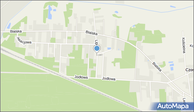Czosnówka, Lipowa, mapa Czosnówka