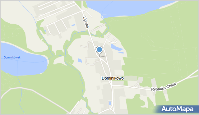 Dominikowo, Lipowa, mapa Dominikowo