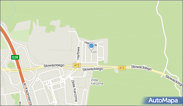Gdańsk, Lirowa, mapa Gdańska