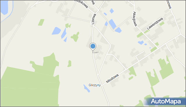 Gęsiniec, Lipowa, mapa Gęsiniec