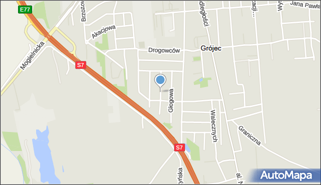 Grójec, Lipowa, mapa Grójec