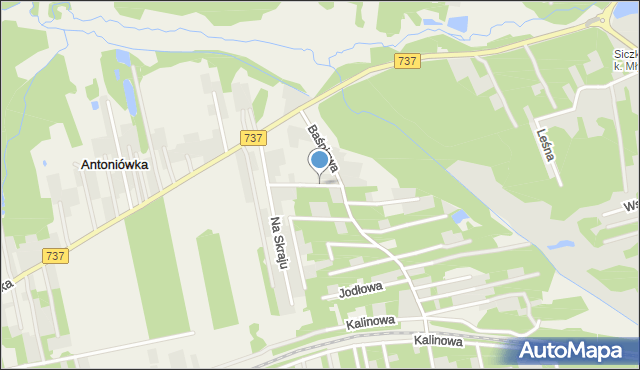 Groszowice, Liliowa, mapa Groszowice