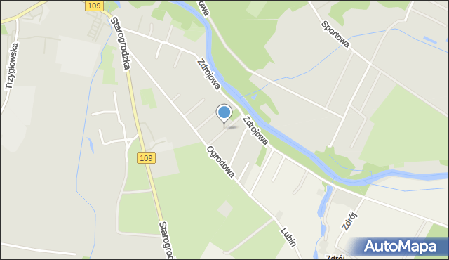 Gryfice, Liliowa, mapa Gryfice