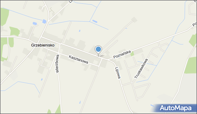 Grzebienisko, Lipowa, mapa Grzebienisko