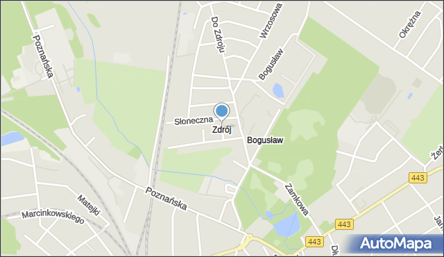 Jarocin, Lipowa, mapa Jarocin