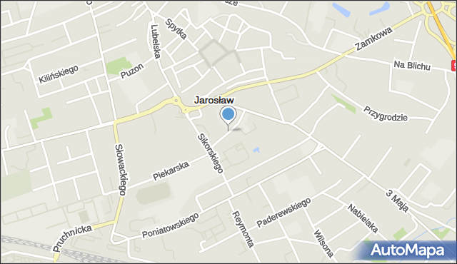 Jarosław, Lisińskiego Mieczysława, ks., mapa Jarosławia