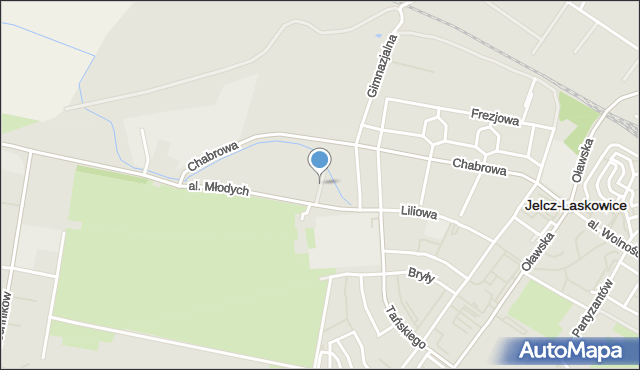 Jelcz-Laskowice, Licealna, mapa Jelcz-Laskowice