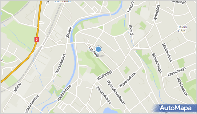 Jelenia Góra, Lipowa, mapa Jelenia Góra