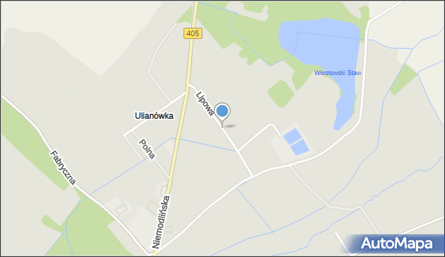 Korfantów, Lipowa, mapa Korfantów