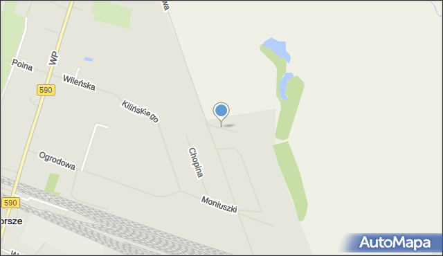 Korsze, Linki Bogumiła, mapa Korsze