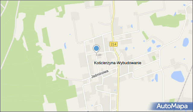 Kościerzyna-Wybudowanie, Liliowa, mapa Kościerzyna-Wybudowanie