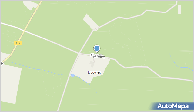 Koszęcin powiat lubliniecki, Lipowiec, mapa Koszęcin powiat lubliniecki