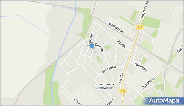 Legnica, Lipowa, mapa Legnicy