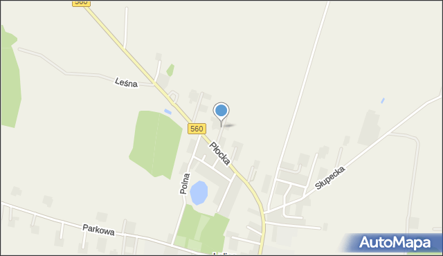 Lelice, Lipowa, mapa Lelice