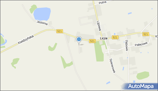 Licze, Licze, mapa Licze