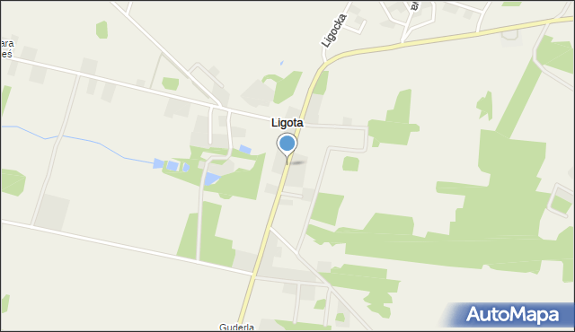 Ligota gmina Kobyla Góra, Ligota, mapa Ligota gmina Kobyla Góra