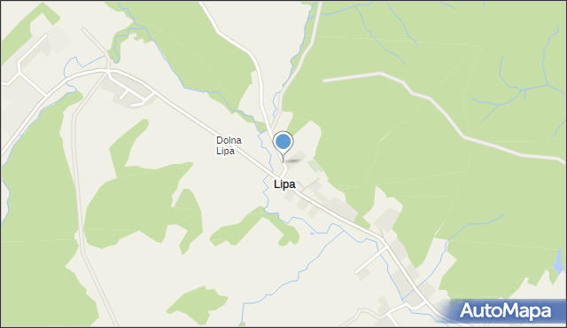 Lipa gmina Bircza, Lipa, mapa Lipa gmina Bircza