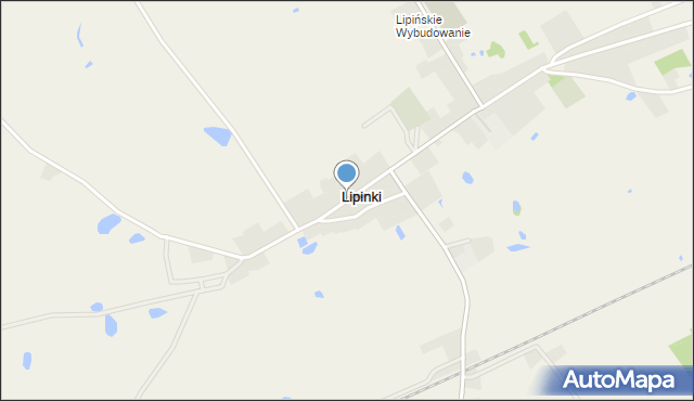 Lipinki gmina Biskupiec, Lipinki, mapa Lipinki gmina Biskupiec