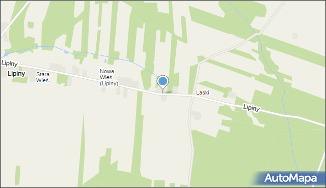 Lipiny gmina Raków, Lipiny, mapa Lipiny gmina Raków