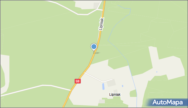 Lipniak gmina Rozogi, Lipniak, mapa Lipniak gmina Rozogi