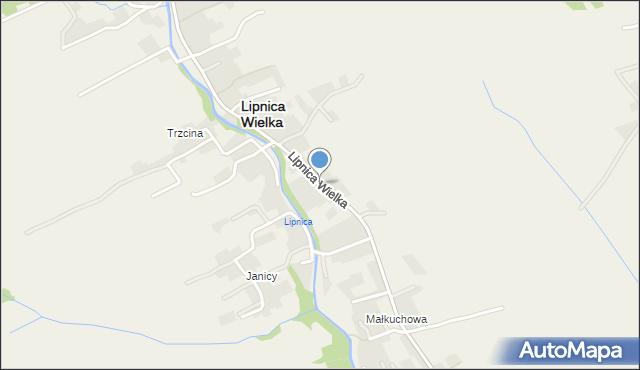 Lipnica Wielka powiat nowotarski, Lipnica Wielka, mapa Lipnica Wielka powiat nowotarski